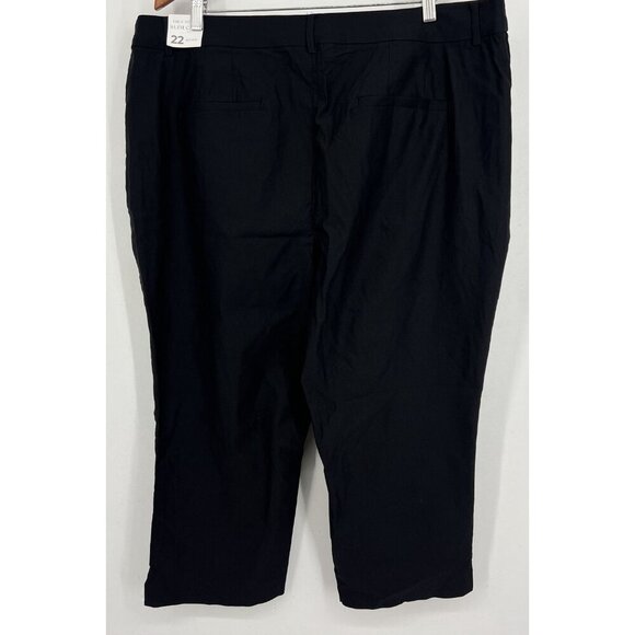Lane Bryant Black Slim Capri Crop Faux Pockets Size 22 Plus New - Picture 4 of 8